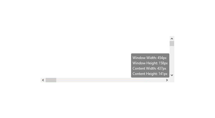 Плагин для отображения размеров окна браузера